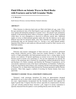 Fluid Effects on Seismic Waves in Hard Rocks with