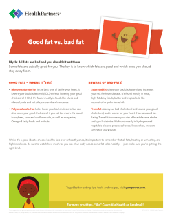 Good fat vs. bad fat