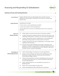 Activity 11 Assessing and Responding To Globalization