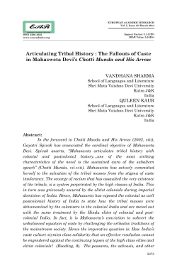Articulating Tribal History - European Academic Research