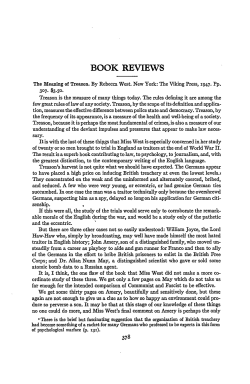 Review of The Meaning of Treason by Rebecca West