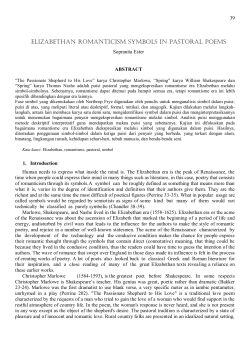 elizabethan romanticism symbols in pastoral poems