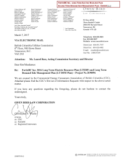 OWI:N`BIRD - the British Columbia Utilities Commission
