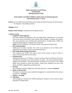 Angle Community Council Minutes 2nd November Meeting opened