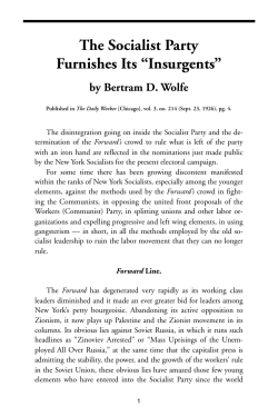 The Socialist Party Furnishes Its &ldquo;Insurgents&rdquo;