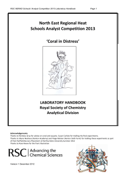 North East Region 2013 - Royal Society of Chemistry