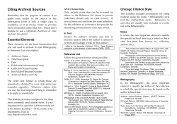 Citing Archival Sources