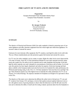 fire safety of tv-sets and pc-monitors