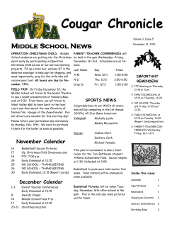 Cougar Chronicle - West Valley Christian Academy