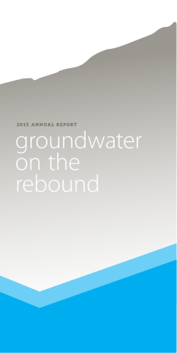 groundwater on the rebound