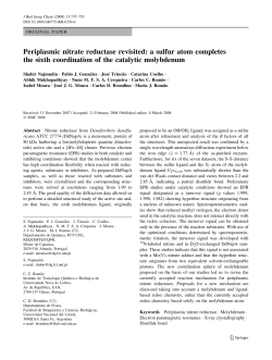 Periplasmic nitrate reductase revisited: a sulfur atom