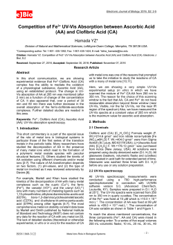 and Clofibric Acid (CA) - Electronic Journal of Biology