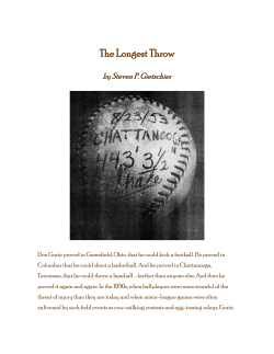 The Longest Throw - Greenfield Historical Society