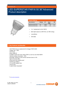LED SUPERSTAR PAR16 50 36&deg; Advanced_July