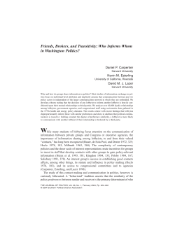 Friends, Brokers, and Transitivity: Who Informs Whom in Washington