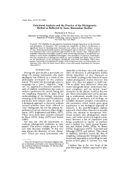 Functional Analysis and the Practice of the Phylogenetic Method as
