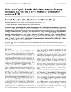 Detection of cystic fibrosis alleles from single cells using molecular