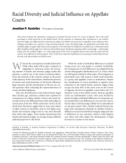 Racial Diversity and Judicial Influence on