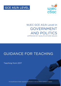 government and politics guidance for teaching