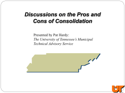 Discussions on the Pros and Cons of Consolidation