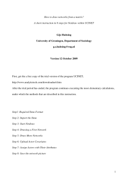 1 How to draw networks from a matrix? A short instruction in 8