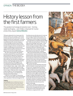 History lesson from the first farmers