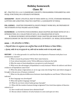 Holiday homework Class: XI - Shiksha Bharati Public School