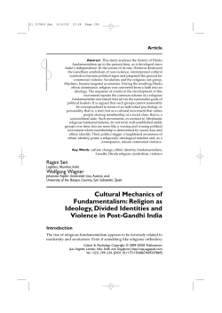 Cultural Mechanics of Fundamentalism: Religion as Ideology