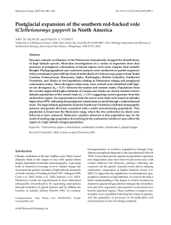 (Clethrionomys gapperi) in North America