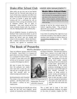 Proverbs - St Andrew`s Hertford