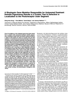 A Rhodopsin Gene Mutation Responsible for Autosomal Dominant