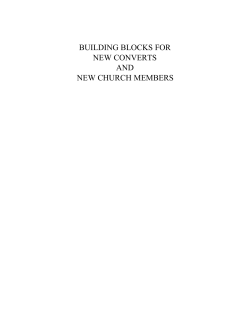 building blocks for new converts and new church members