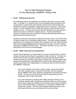 Tips to Help Students Prepare for the Elementary AzMERIT Writing