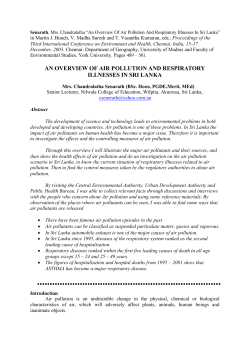 AN OVERVIEW OF AIR POLLUTION AND RESPIRATORY