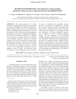 BOARD INVITED REVIEW: The importance of the gestation period