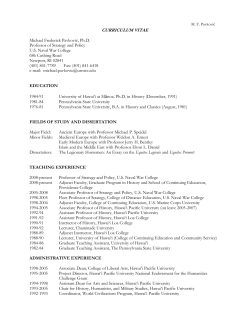 curriculum vitae - US Naval War College
