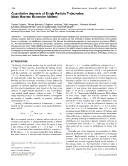 Quantitative Analysis of Single Particle Trajectories