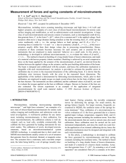 Measurement of forces and spring constants of microinstruments