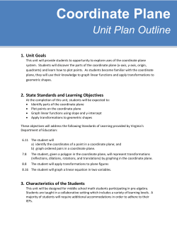 Coordinate Plane - Boise State University