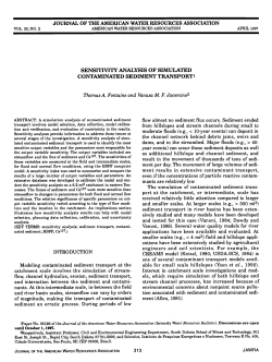 sensitwity analysis of simulated contaminated sediment