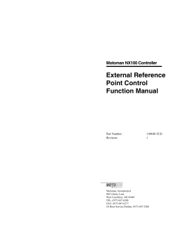 Motoman NX100 Controller External Reference Point Control