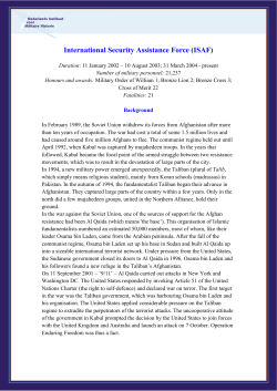 International Security Assistance Force (ISAF)