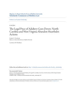 The Legal Price of Adultery Goes Down