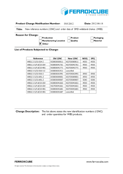 New reference numbers (12NC)