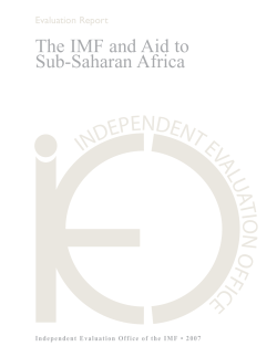 The IMF and Aid to Sub-Saharan Africa, Independent Evaluation
