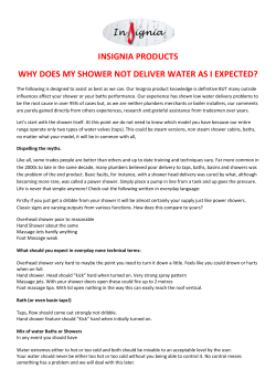 INSIGNIA PRODUCTS WHY DOES MY SHOWER NOT DELIVER
