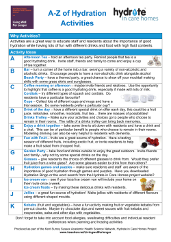 AZ of Hydration Activities