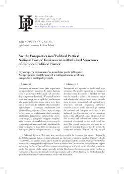 Are the Europarties Real Political Parties? National Parties