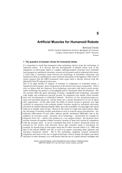 Artificial Muscles for Humanoid Robots