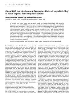 CD and NMR investigations on trifluoroethanolinduced stepwise